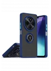 Mey İthalat®  Realme C75 4G Kılıf Montreal Yüzüklü Silikon Kapak - Lacivert