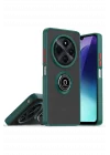 Mey İthalat®  Realme C75 4G Kılıf Montreal Yüzüklü Silikon Kapak - Yeşil