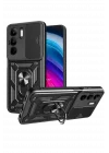 Mey İthalat®  Realme C75 4G Kılıf Pars Lens Yüzüklü Silikon - Siyah