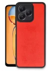 Mey İthalat®  Realme Note 50 4G Kılıf Aras Deri Kapak - Kırmızı