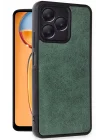 Mey İthalat®  Realme Note 50 4G Kılıf Aras Deri Kapak - Koyu Yeşil
