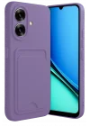 Mey İthalat®  Realme Note 60 Kelvin Kartvizitli Silikon - Lila