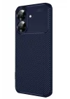 Mey İthalat®  Realme Note 60 Kılıf Auto Focus Karbon Kapak - Lacivert