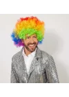 Mey İthalat® Rengarenk Kıvırcık Afro Bonus Peruk