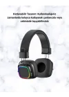 Mey İthalat® Renkli Işık Efektli Bluetooth 5.3 Müzik Kulaklığı