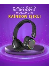 Mey İthalat® Renkli Işık Efektli Bluetooth 5.3 Müzik Kulaklığı