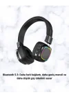 Mey İthalat® Renkli Işık Efektli Bluetooth 5.3 Müzik Kulaklığı