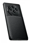 Mey İthalat®   Reno 11 FS Kılıf Auto Focus Karbon Kapak - Siyah