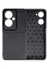 Mey İthalat®   Reno 11F Kılıf Auto Focus Karbon Kapak - Siyah