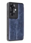 Mey İthalat®   Reno 11F Kılıf Flip Cover - Lacivert