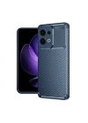 Mey İthalat®   Reno 13 Pro Kılıf Auto Focus Karbon Kapak - Lacivert