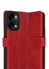 Mey İthalat®   Reno 14 Trend S Plus Kapaklı Kılıf - Kırmızı