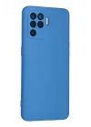 Mey İthalat®   Reno 5 Lite Kılıf Nano içi Kadife Silikon - Mavi