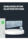 Mey İthalat® Retro Daktilo Stilli Kablosuz Klavye Mouse Seti – Sessiz ve Şık