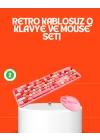 Mey İthalat® Retro Tarz Bluetooth 5.1 Klavye – Win/OSX/Android/iOS Uyumlu