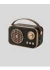Mey İthalat® Retro Tarz Kablosuz Radyo – Bluetooth, USB ve TF Kart Girişli