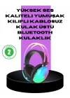 Mey İthalat® RGB Aydınlatmalı Kablosuz Bluetooth  Kulaklığı