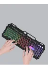 Mey İthalat® RGB Aydınlatmalı Klavye Mouse Seti – USB Bağlantılı, Türkçe Q, Ayarlanabilir DPI, Ergonomik Yapı