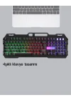 Mey İthalat® RGB Aydınlatmalı Klavye Mouse Seti – USB Bağlantılı, Türkçe Q, Ayarlanabilir DPI, Ergonomik Yapı
