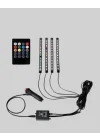 Mey İthalat® RGB Geçişli 4 Parça Araç İçi Aydınlatma