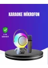 Mey İthalat® RGB Işıklı Astronot Bluetooth Hoparlör Karaoke Mikrofonlu