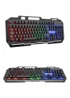 Mey İthalat® RGB Işıklı Gaming  Klavye Q Klavye Mouse Hediyeli