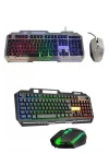 Mey İthalat® RGB Işıklı Gaming  Klavye Q Klavye Mouse Hediyeli