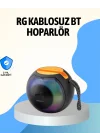 Mey İthalat® RGB Led Işıklı Güçlü Baslı Kablosuz Hoparlör