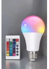 Mey İthalat® RGB Led Lamba Led Işık Ampul Renk Değiştirebilen 100 Watt