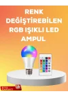 Mey İthalat® RGB Uzaktan Kumandalı LED Ampul 16 Renk A Kalite 2025 Model Orijinal