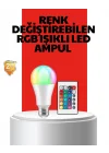 Mey İthalat® RGB Uzaktan Kumandalı LED Ampul 16 Renkli A Kalite Orijinal