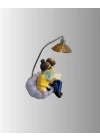 Mey İthalat® Romantik Çift Temalı Dekoratif Masa Lambası Yumuşak LED Işık