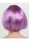 Mey İthalat® Rose Pembe Renk Düz Kesim Küt Parti Peruğu Kısa Takma Saç
