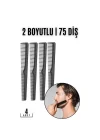Mey İthalat® Sakal Bıyık Saç Tarağı 4 lü SET Jess Design