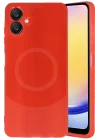 Mey İthalat®  Samsung A06 Kılıf Maya Karbon Kapak - Kırmızı