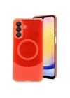 Mey İthalat®  Samsung A16 5G Kılıf Maya Karbon Kapak - Kırmızı