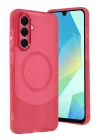 Mey İthalat®  Samsung A56 Kılıf Maya Karbon Kapak - Bordo