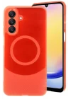 Mey İthalat®  Samsung A56 Kılıf Maya Karbon Kapak - Kırmızı