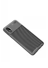 Mey İthalat®  Samsung Galaxy A01 Core Kılıf Auto Focus Karbon Kapak - Siyah