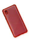 Mey İthalat®  Samsung Galaxy A01 Core Kılıf Miami Şeffaf Silikon - Kırmızı