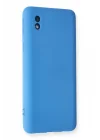 Mey İthalat®  Samsung Galaxy A01 Core Kılıf Nano içi Kadife Silikon - Mavi