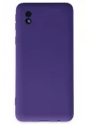 Mey İthalat®  Samsung Galaxy A01 Core Kılıf Nano içi Kadife Silikon - Mor