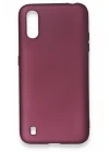 Mey İthalat®  Samsung Galaxy A01 Kılıf First Silikon - Mürdüm
