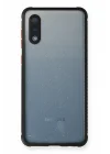 Mey İthalat®  Samsung Galaxy A02 Kılıf Miami Şeffaf Silikon - Siyah