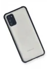 Mey İthalat®  Samsung Galaxy A02S Kılıf Miami Şeffaf Silikon - Lacivert