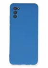 Mey İthalat®  Samsung Galaxy A02S Kılıf Nano içi Kadife Silikon - Mavi
