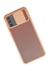 Mey İthalat®  Samsung Galaxy A02S Kılıf Palm Buzlu Kamera Sürgülü Silikon - Pembe