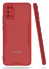 Mey İthalat®  Samsung Galaxy A02S Kılıf Platin Silikon - Kırmızı