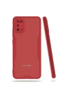 Mey İthalat®  Samsung Galaxy A02S Kılıf Platin Silikon - Kırmızı
