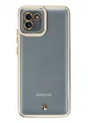 Mey İthalat®  Samsung Galaxy A03 Kılıf Liva Lens Silikon - Beyaz